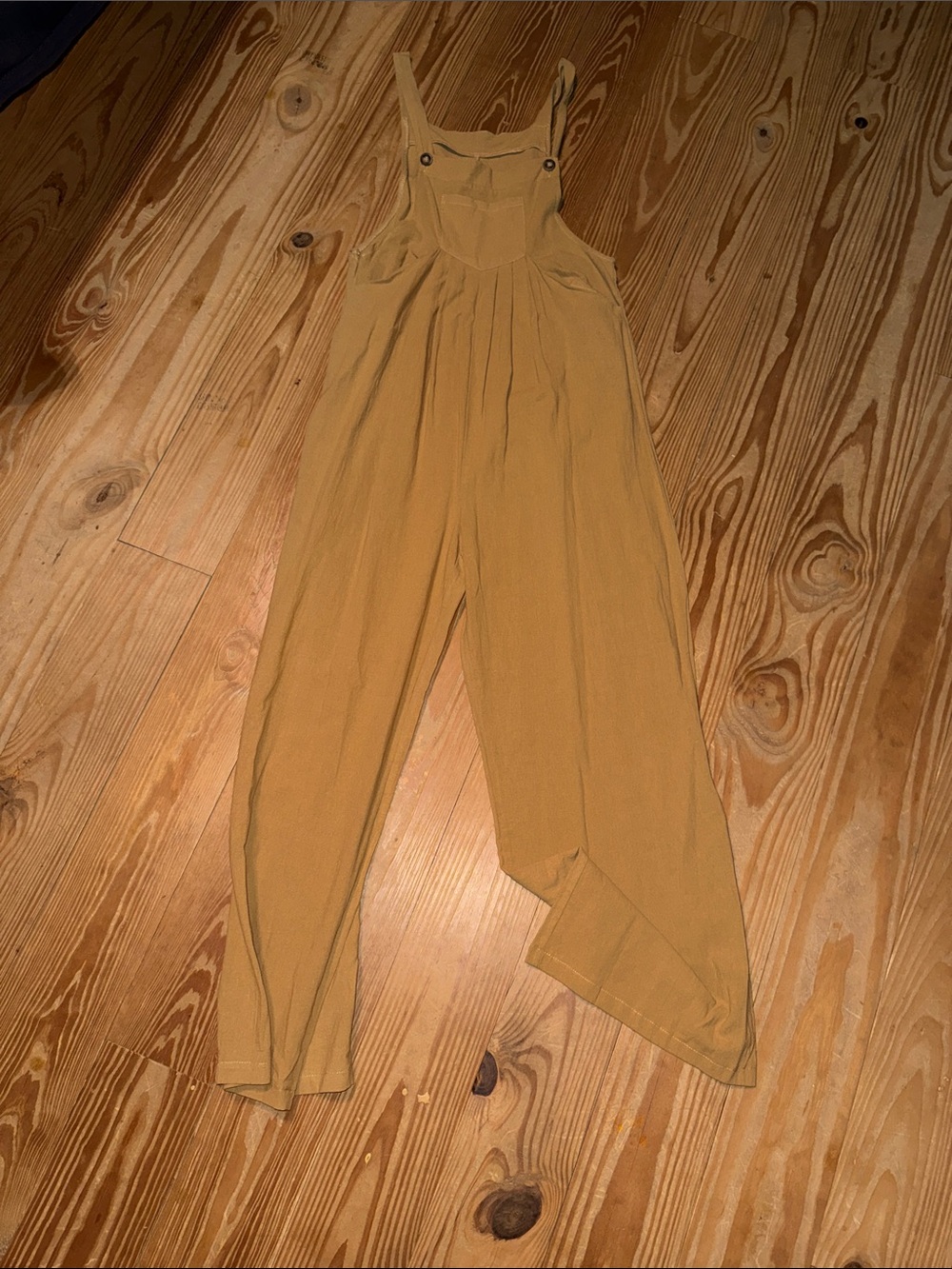 Women’s Mustard Yellow Wide-Leg Jumpsuit Overalls